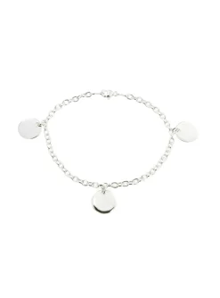 Bracelet en argent avec 3 médailles de 12mm