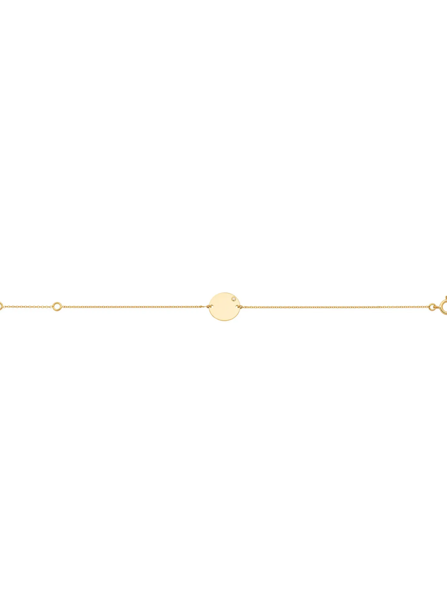 Bracelet enfant Brillaxis jeton rond et diamant