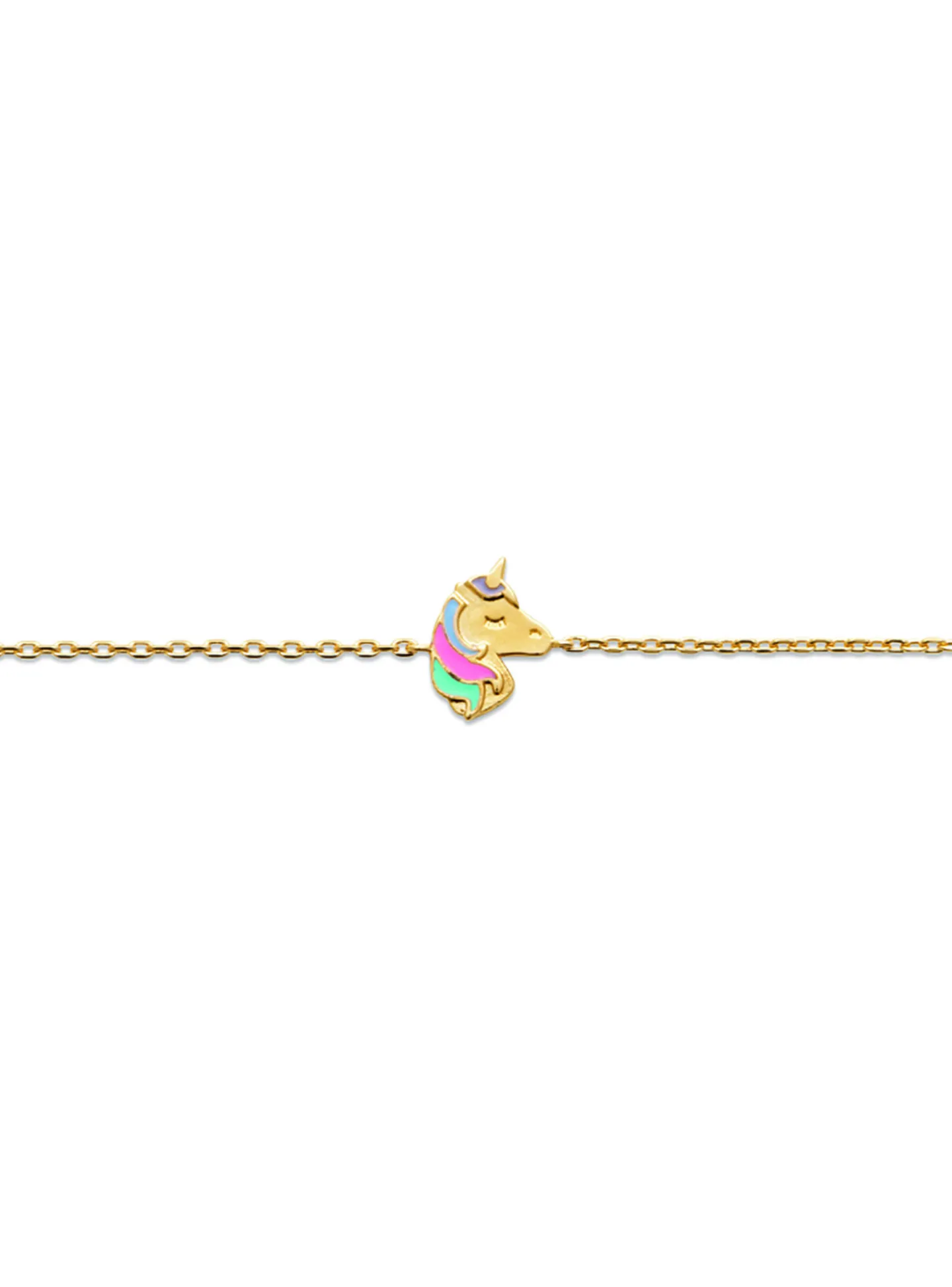 Bracelet enfant Brillaxis licorne plaqué or
