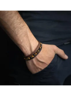 Bracelet Gemini Triple Brown oeil de tigre
