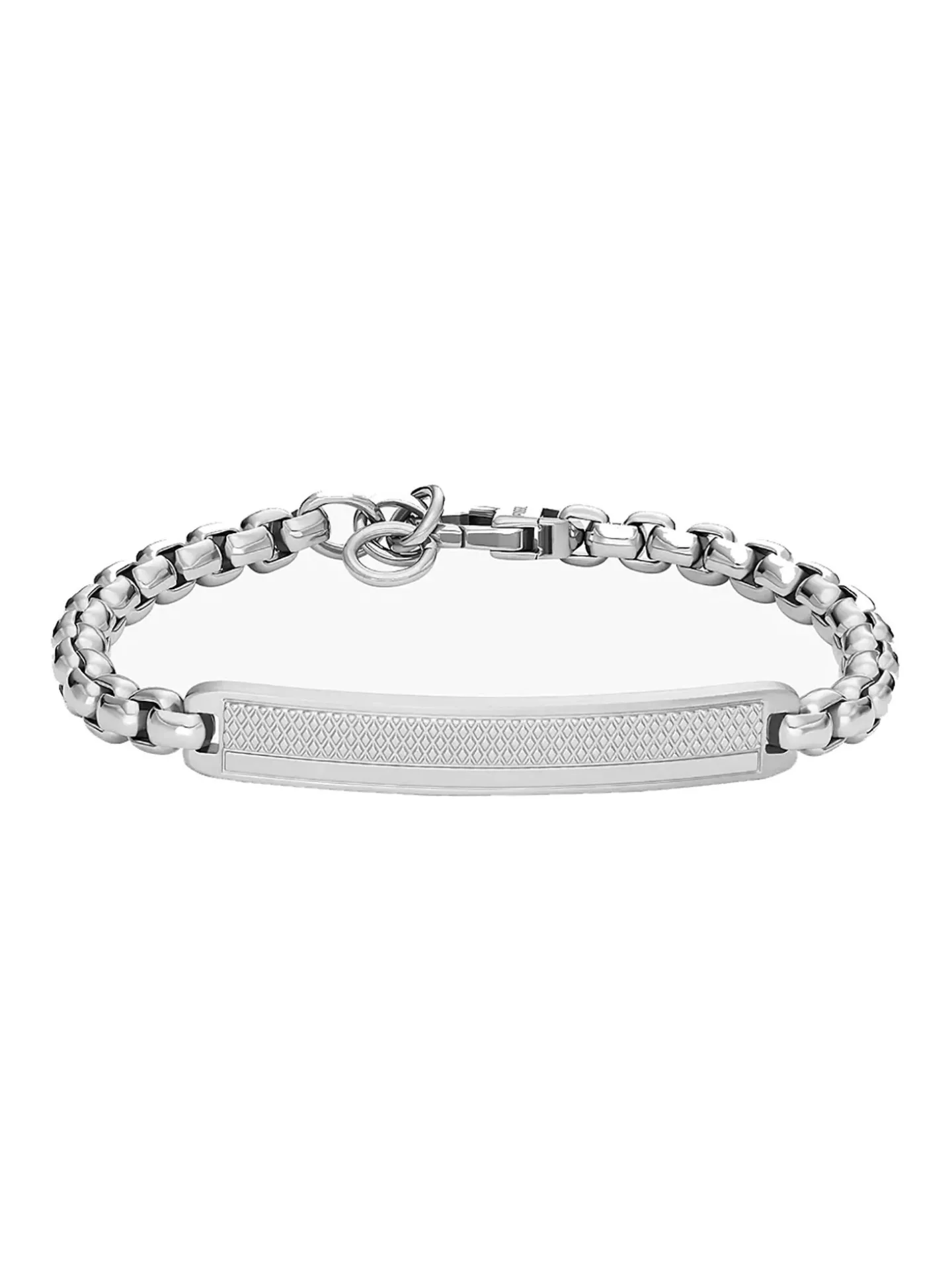Bracelet Gourmette Fossil Knox Knurled acier