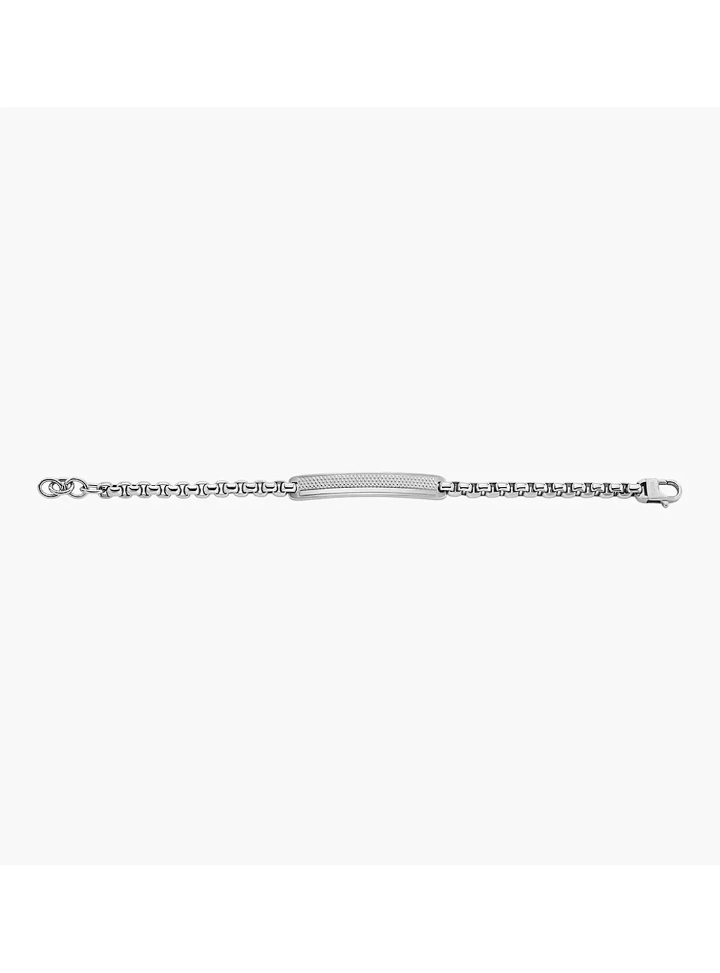 Bracelet Gourmette Fossil Knox Knurled acier