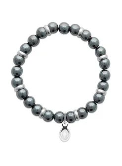 Bracelet homme Brillaxis perle d'hématite