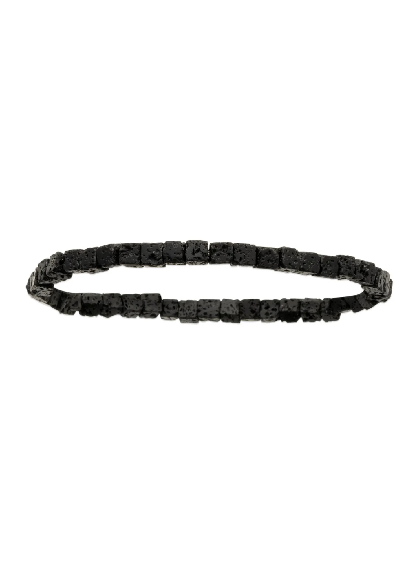 Bracelet homme Brillaxis élastique pierre de lave_x005f_x000D_19 cm