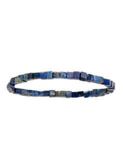 Bracelet homme Brillaxis élastique sodalite 19cm