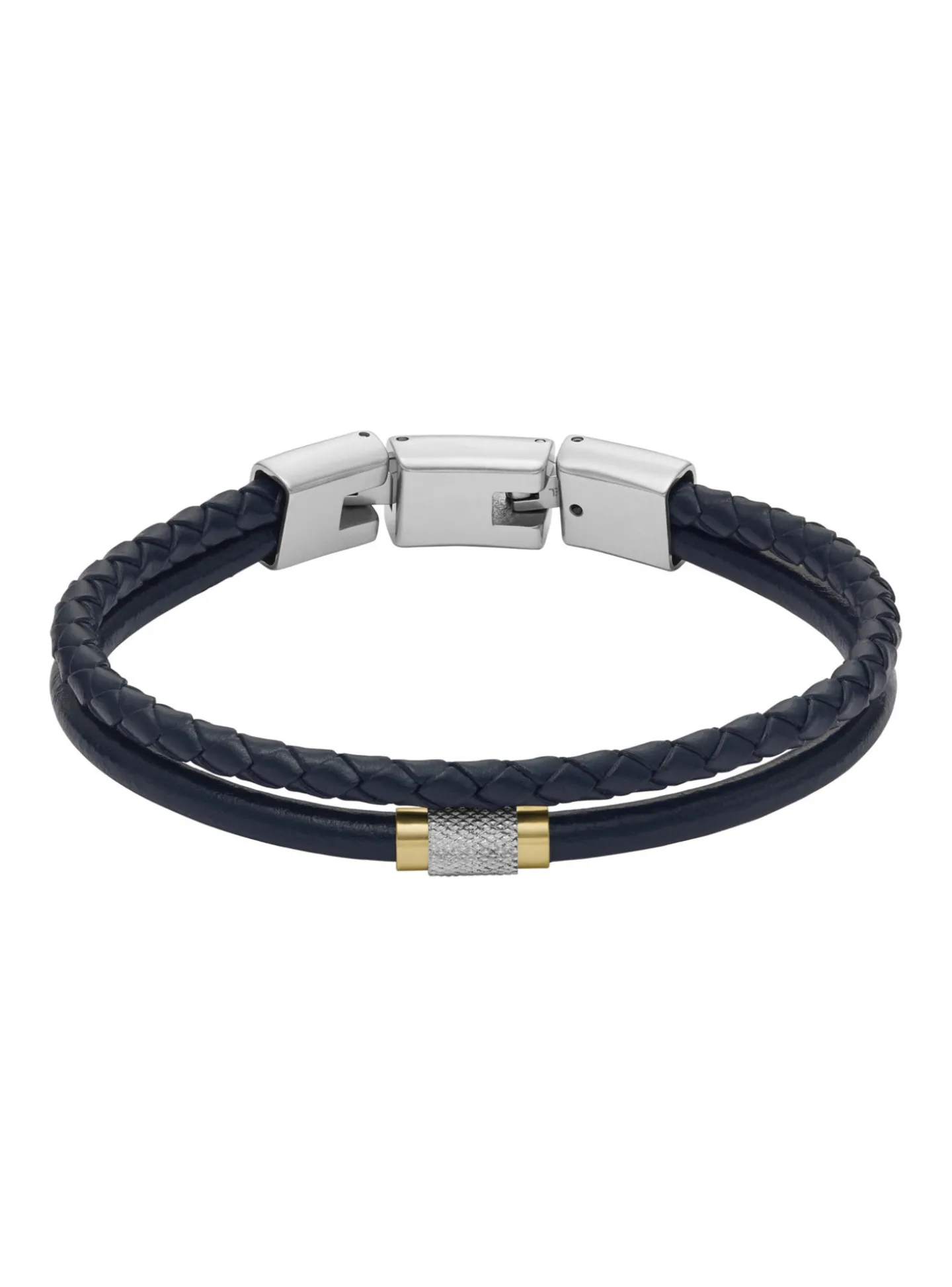 Bracelet homme Fossil double rang bleu