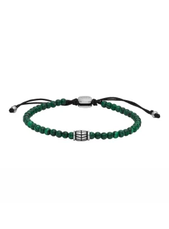 Bracelet homme Fossil perles en malachite