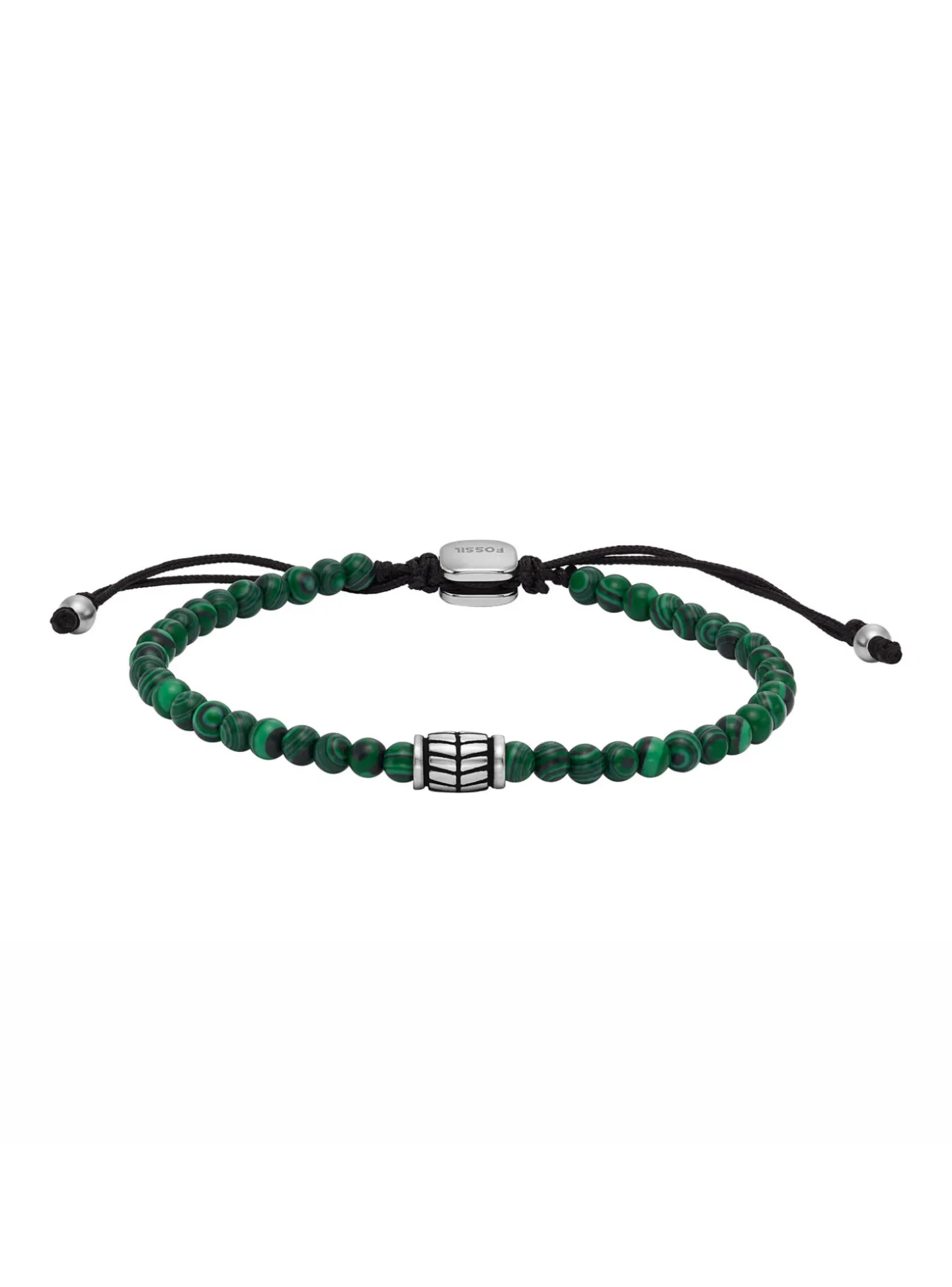 Bracelet homme Fossil perles en malachite