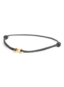 Bracelet homme Gemini cordon Infinity Black Gold