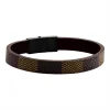 Bracelet homme Jourdan Chicago cuir bicolore acier n_x005f_x000D_oir