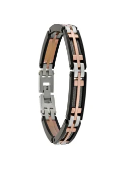 Bracelet homme Jourdan Priam acier tricolore