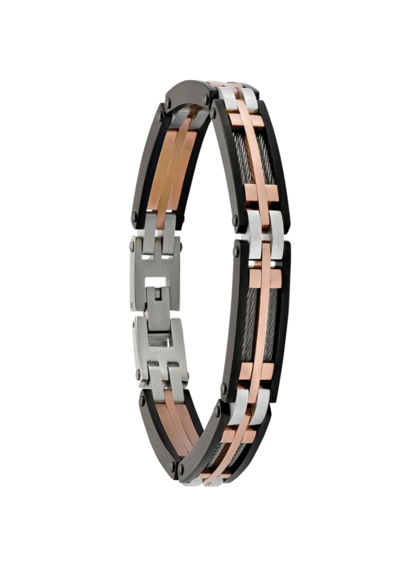 Bracelet homme Jourdan Priam acier tricolore