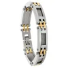 Bracelet homme Jourdan Zéphir acier blanc et doré