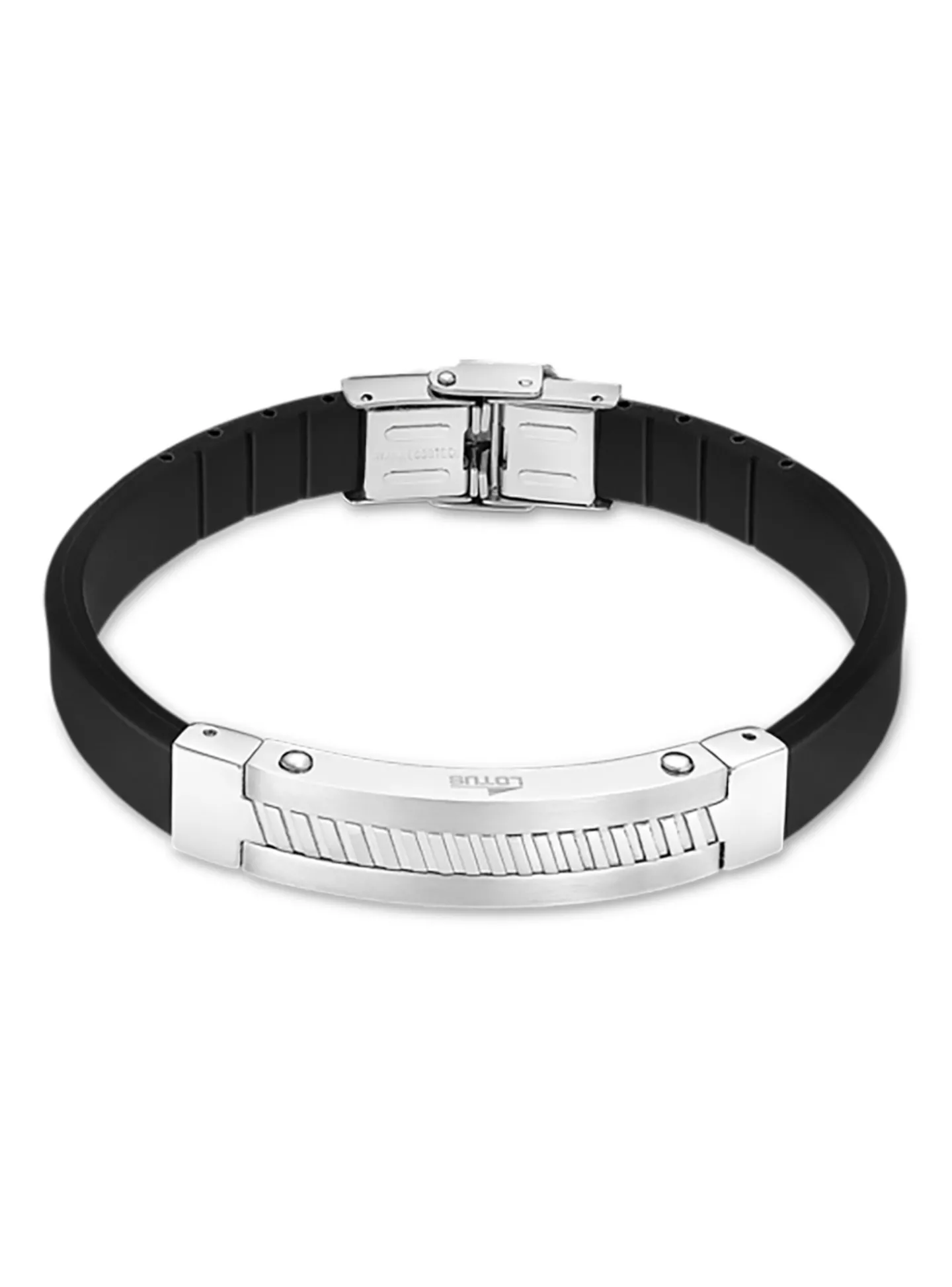 Bracelet Homme Lotus Style acier et silicone