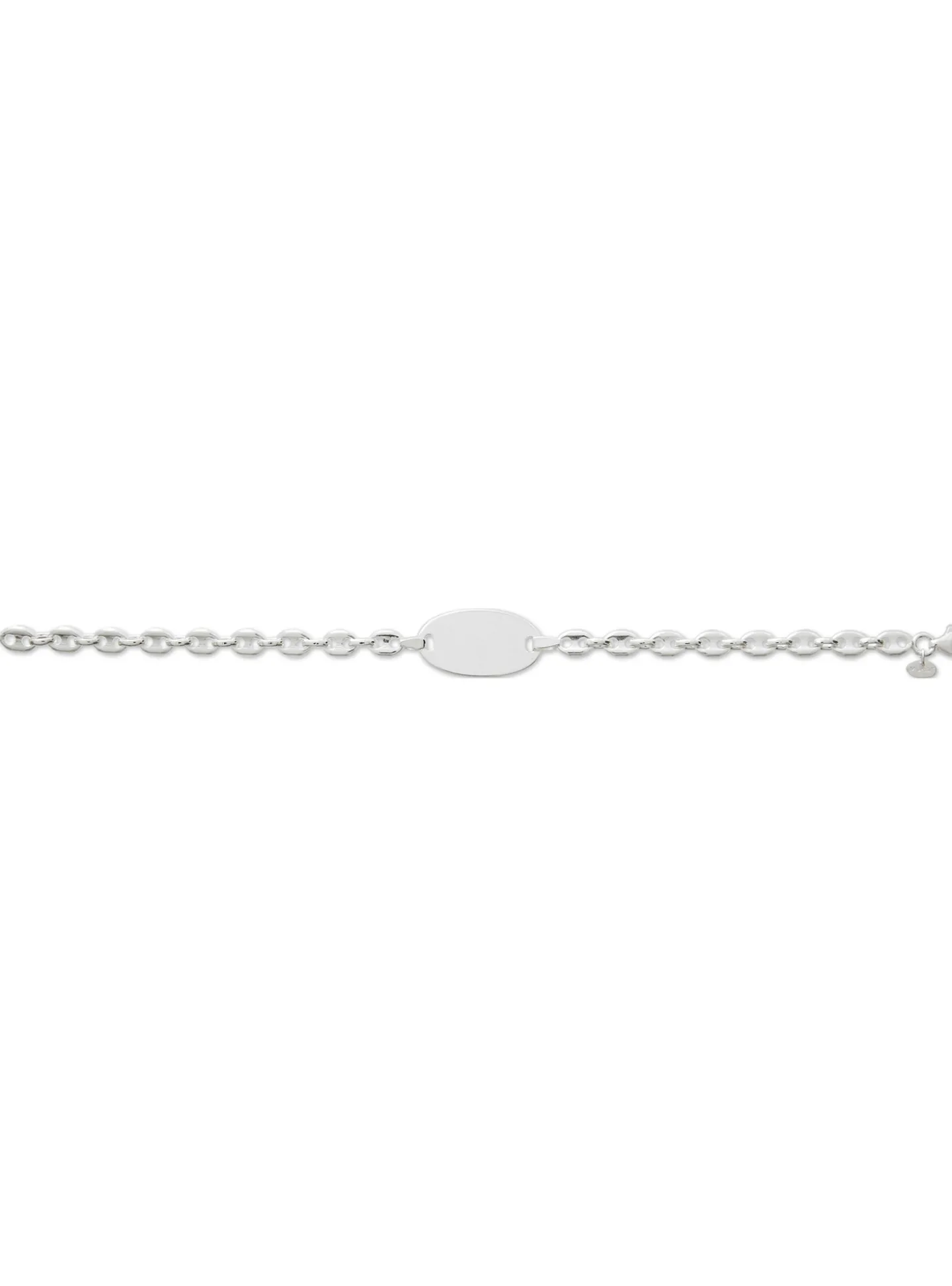 Bracelet identité argent grain de café