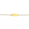 Bracelet identité bébé or jaune 18 carats 2 perles