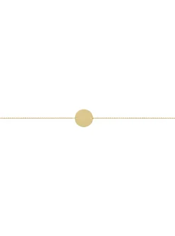 Bracelet identité jeton or jaune 18 carats 14 mm