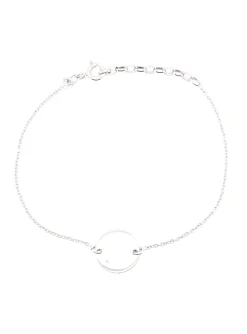 Bracelet identité Saunier argent plaque ronde
