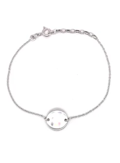 Bracelet identité Saunier argent plaque ronde