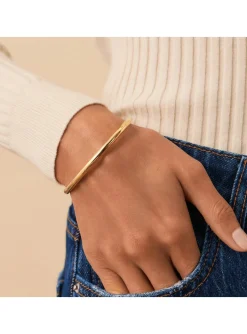 Bracelet jonc Agatha Lisa argent doré