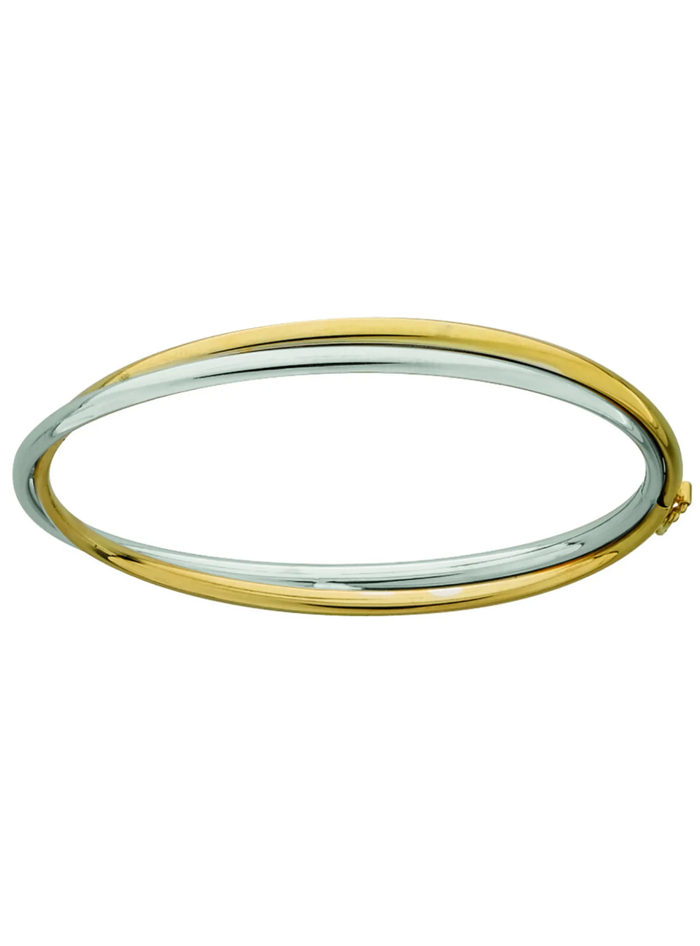 Bracelet jonc Brillaxis bicolore or 9 carats