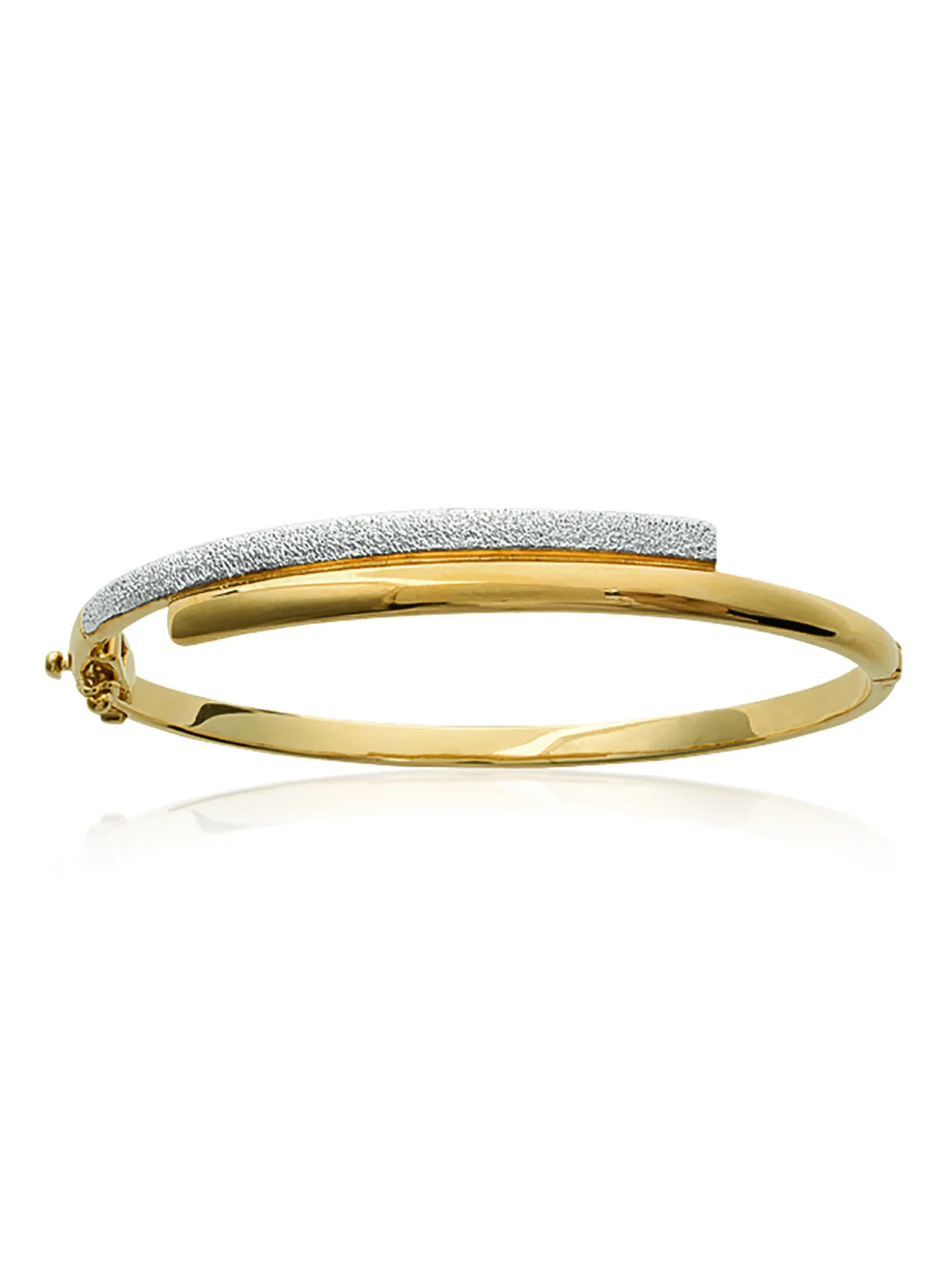 Bracelet jonc Brillaxis plaqué or bicolore