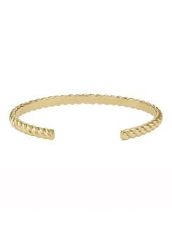 Bracelet jonc Fossil Vintage Twists acier doré