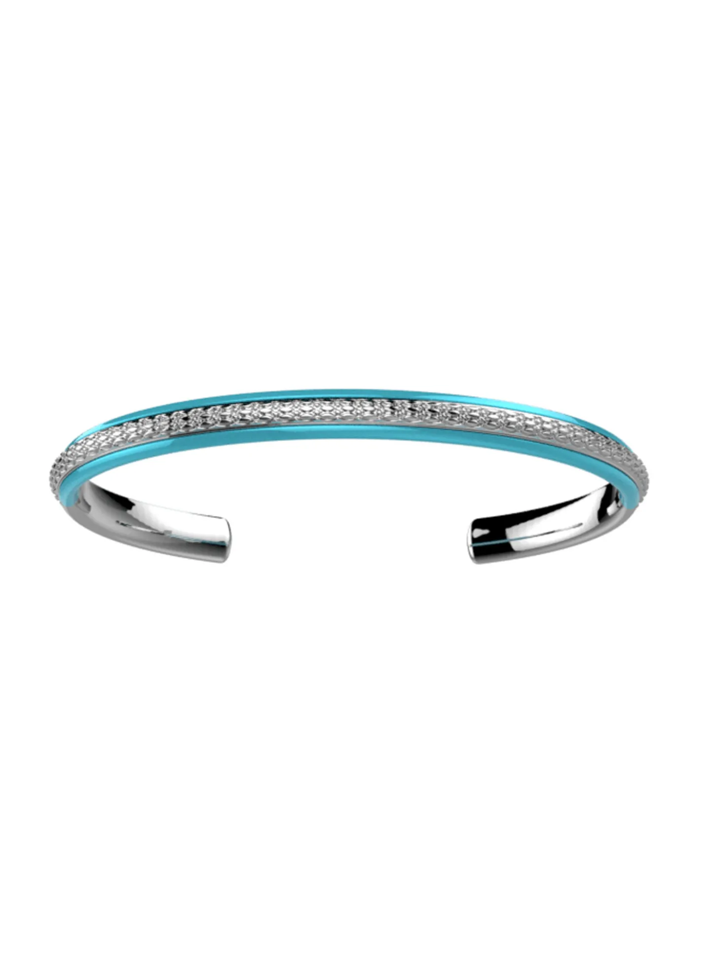 Bracelet jonc Les Cadettes Sunset laque turquoise