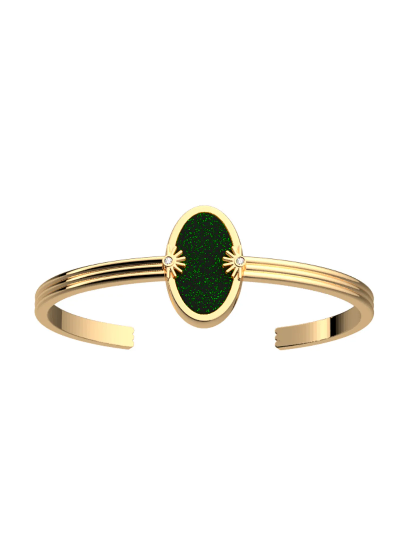 Bracelet jonc Les Cadettes Météore laiton doré