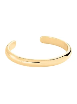 Bracelet jonc ouvert Agatha Leo bombé doré