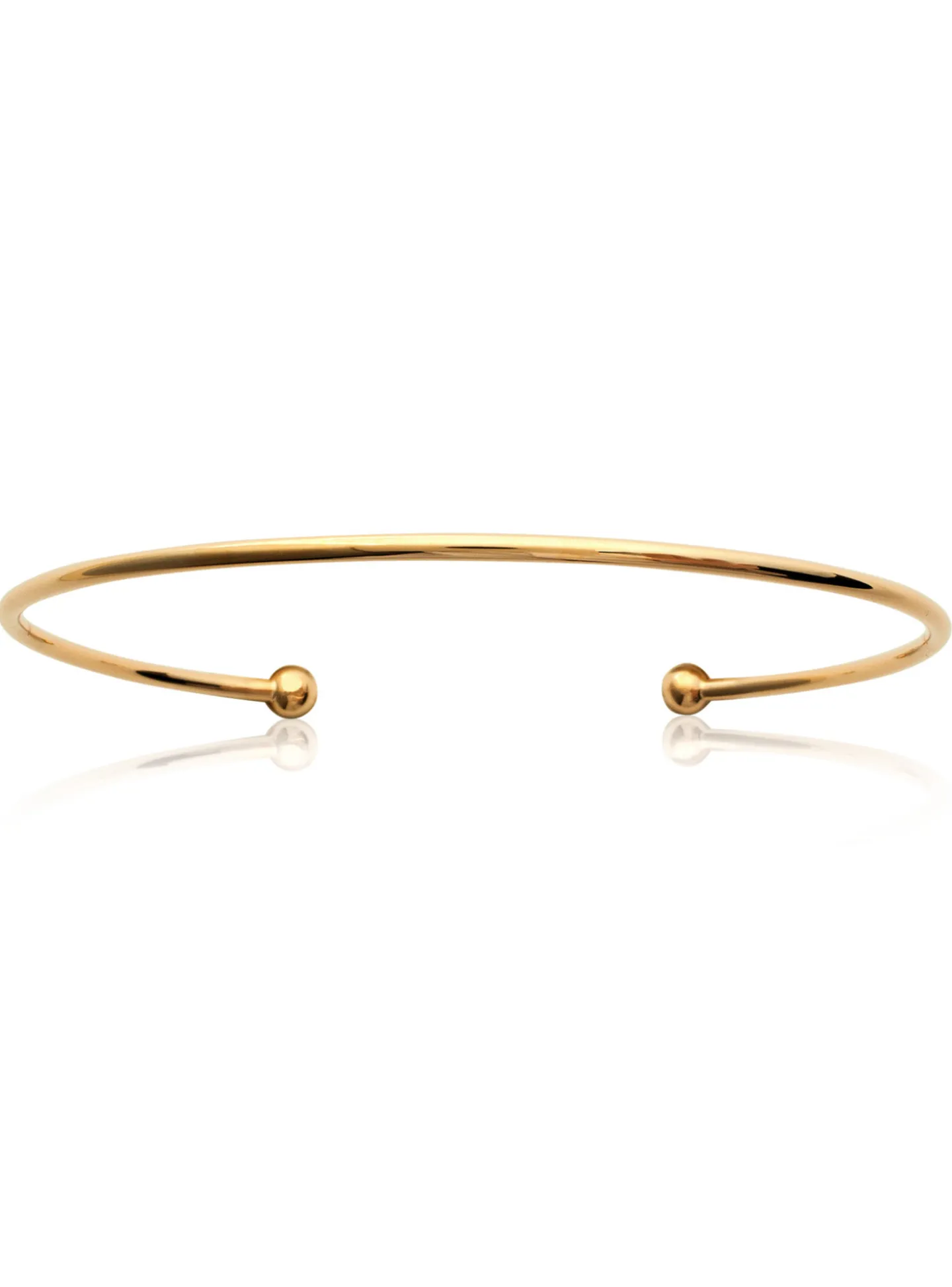 Bracelet jonc ouvert Brillaxis minimaliste doré