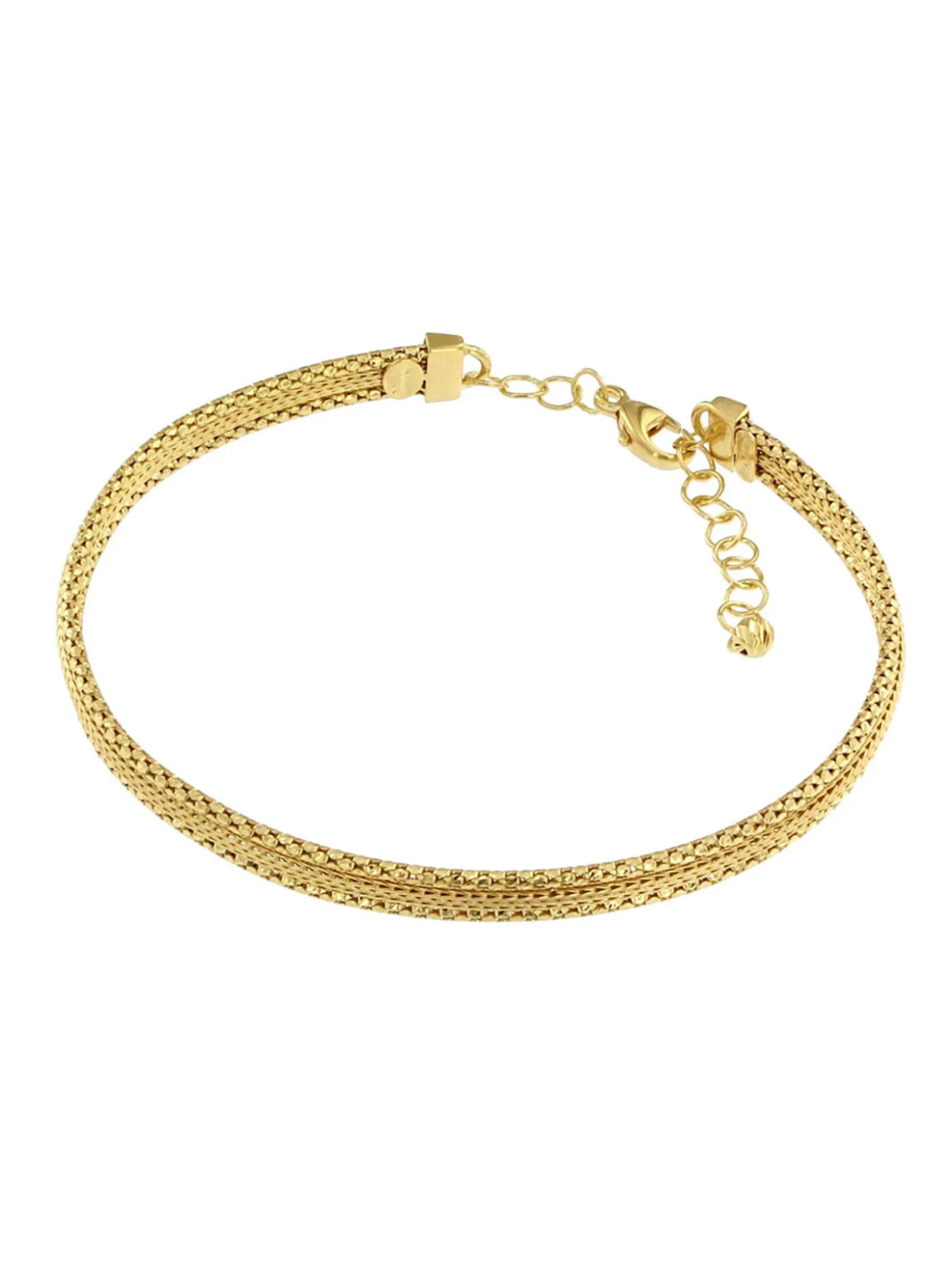 Bracelet jonc ouvrable maille milanaise