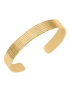 Bracelet jonc Saunier Granit doré