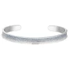 Bracelet jonc SIF JAKOBS FELLINE CONCAVO_x005f_x000D_oxydes de zirconium bleu et blanc