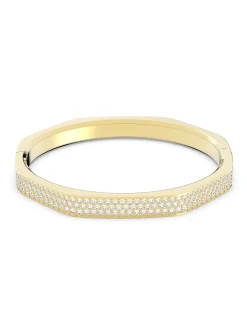 Bracelet jonc Swarovski Dextera doré S.