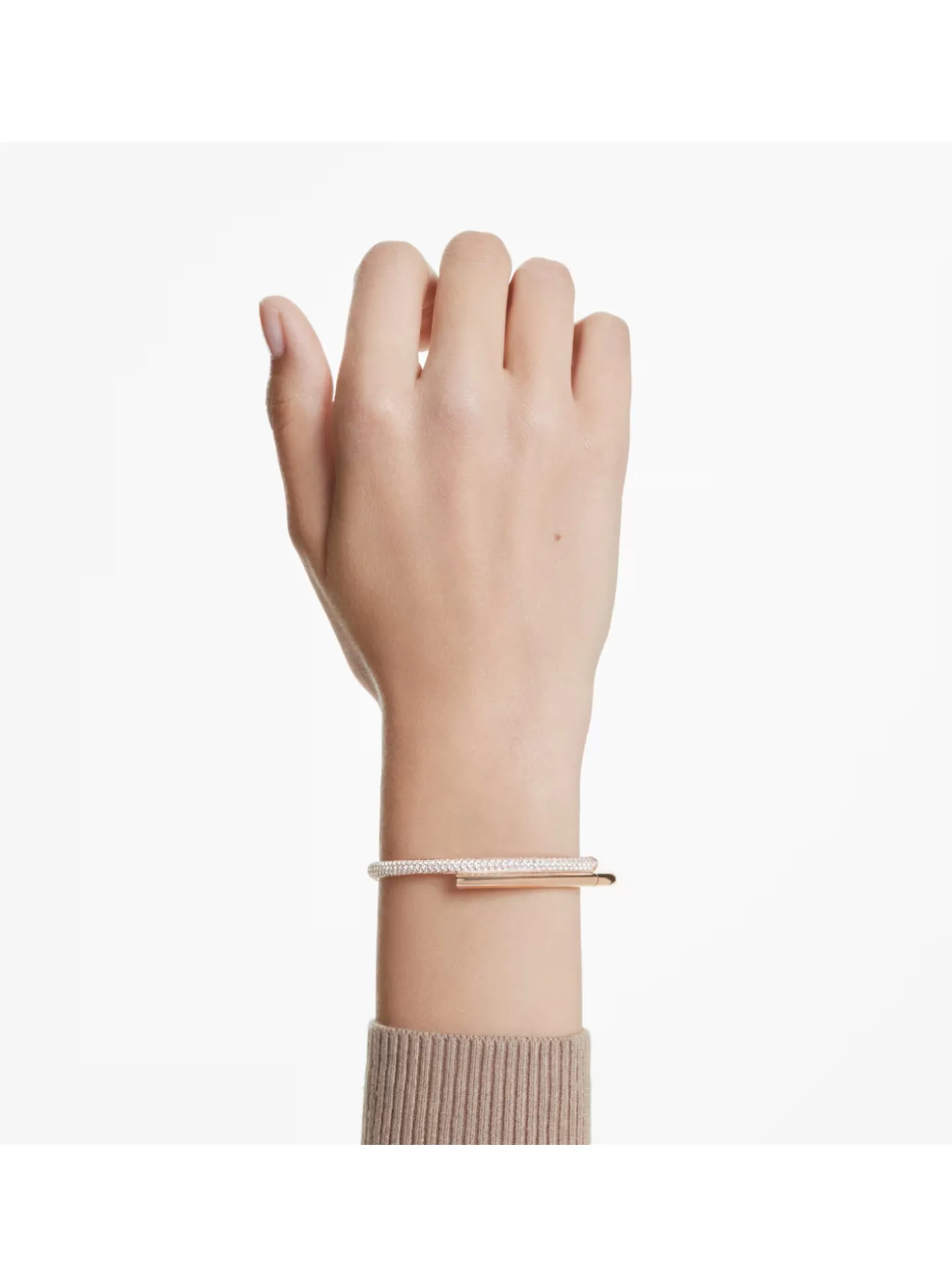 Bracelet jonc Swarovski Dextera rosé M