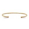 Bracelet jonc torsadé Brillaxis plaqué or 56mm