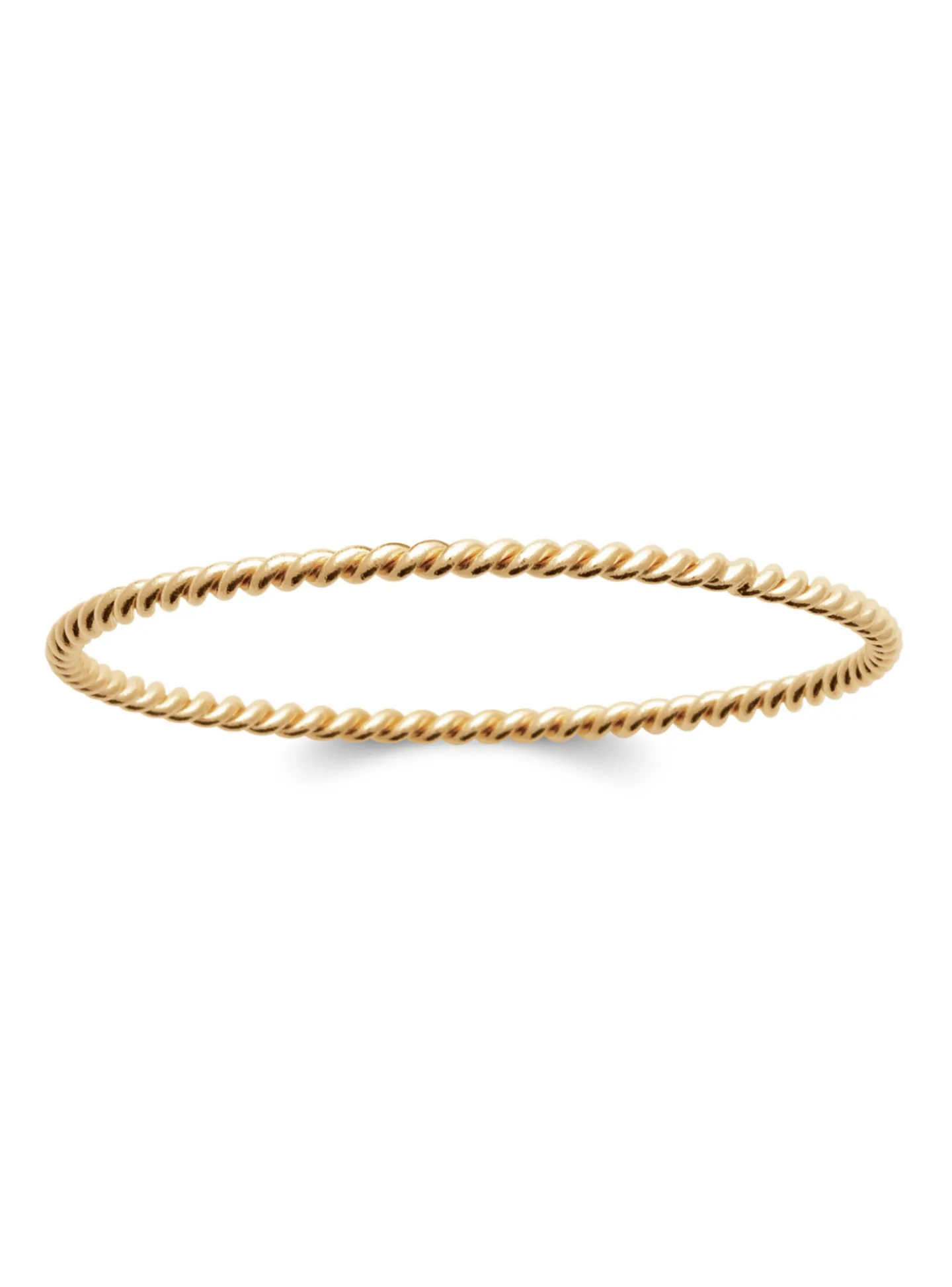 Bracelet jonc torsadé Brillaxis plaqué or 3 mm