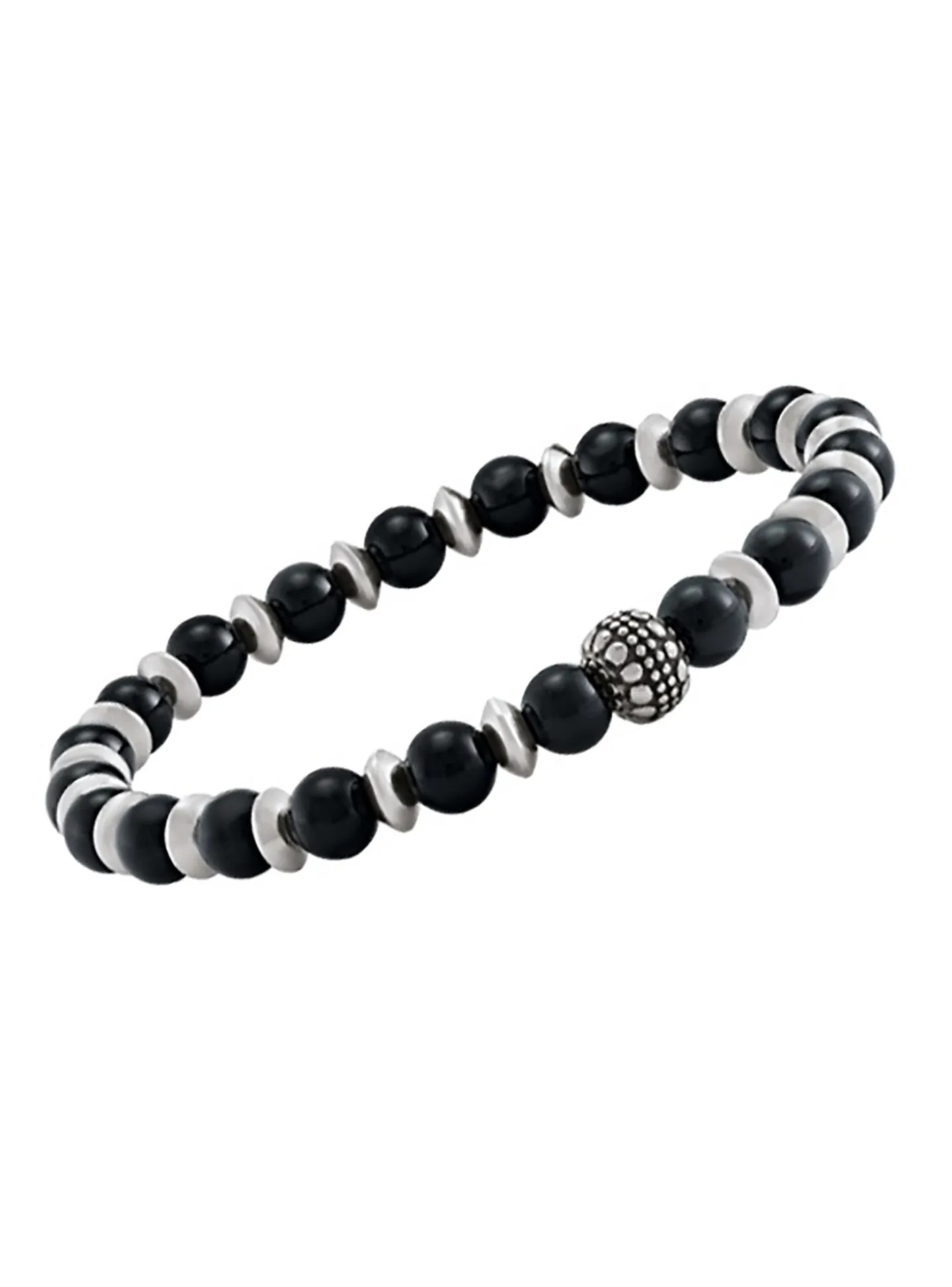 Bracelet Jourdan Brume onyx perles oxyx acier
