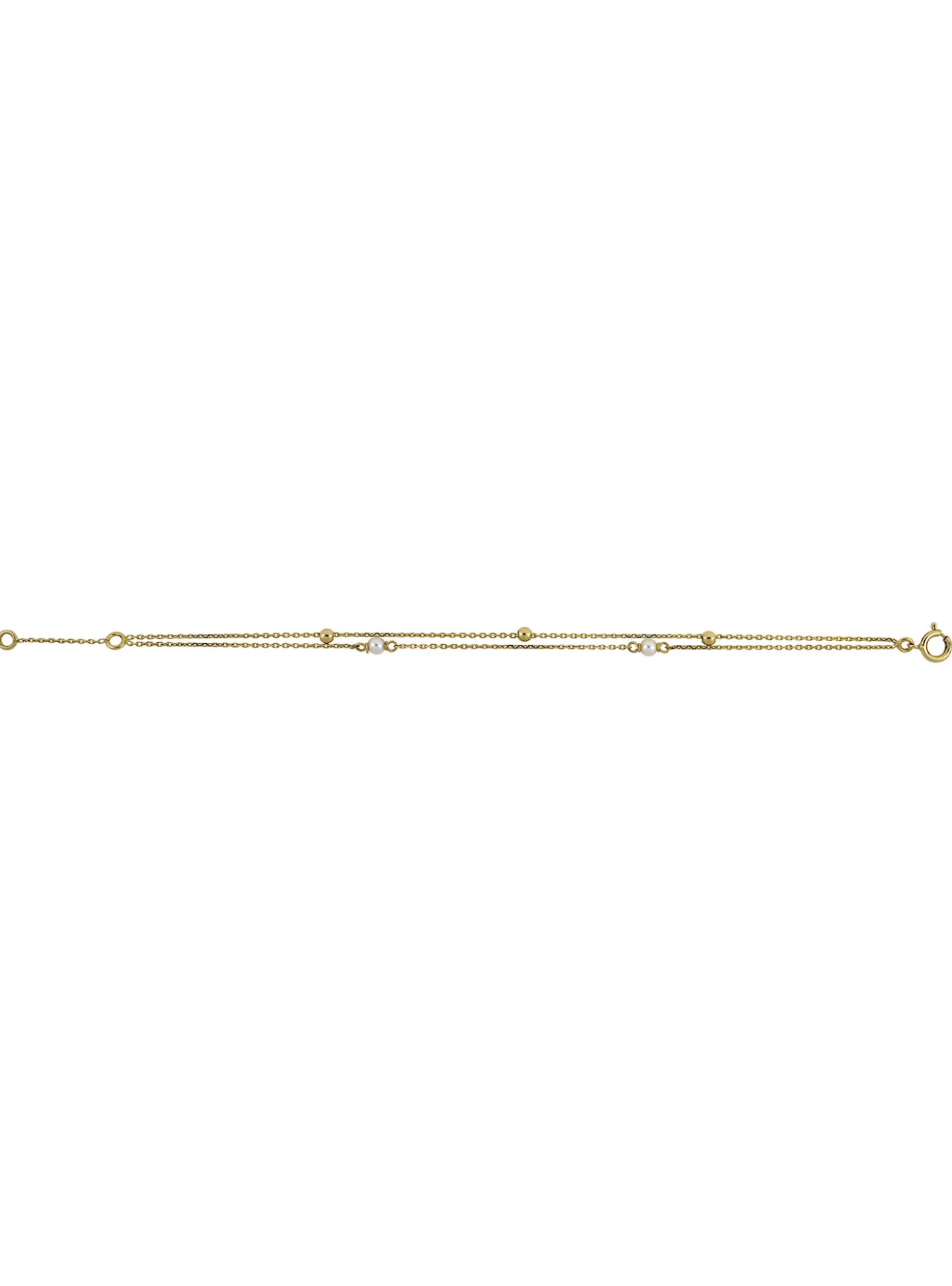 Bracelet junior double rang perles de culture or