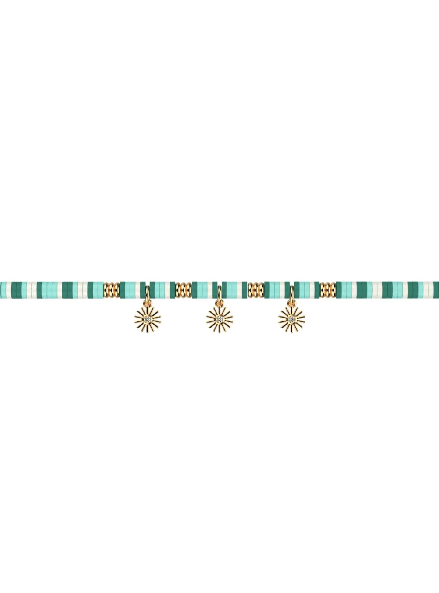 Bracelet Les Cadettes Baya perles bleues/vertes