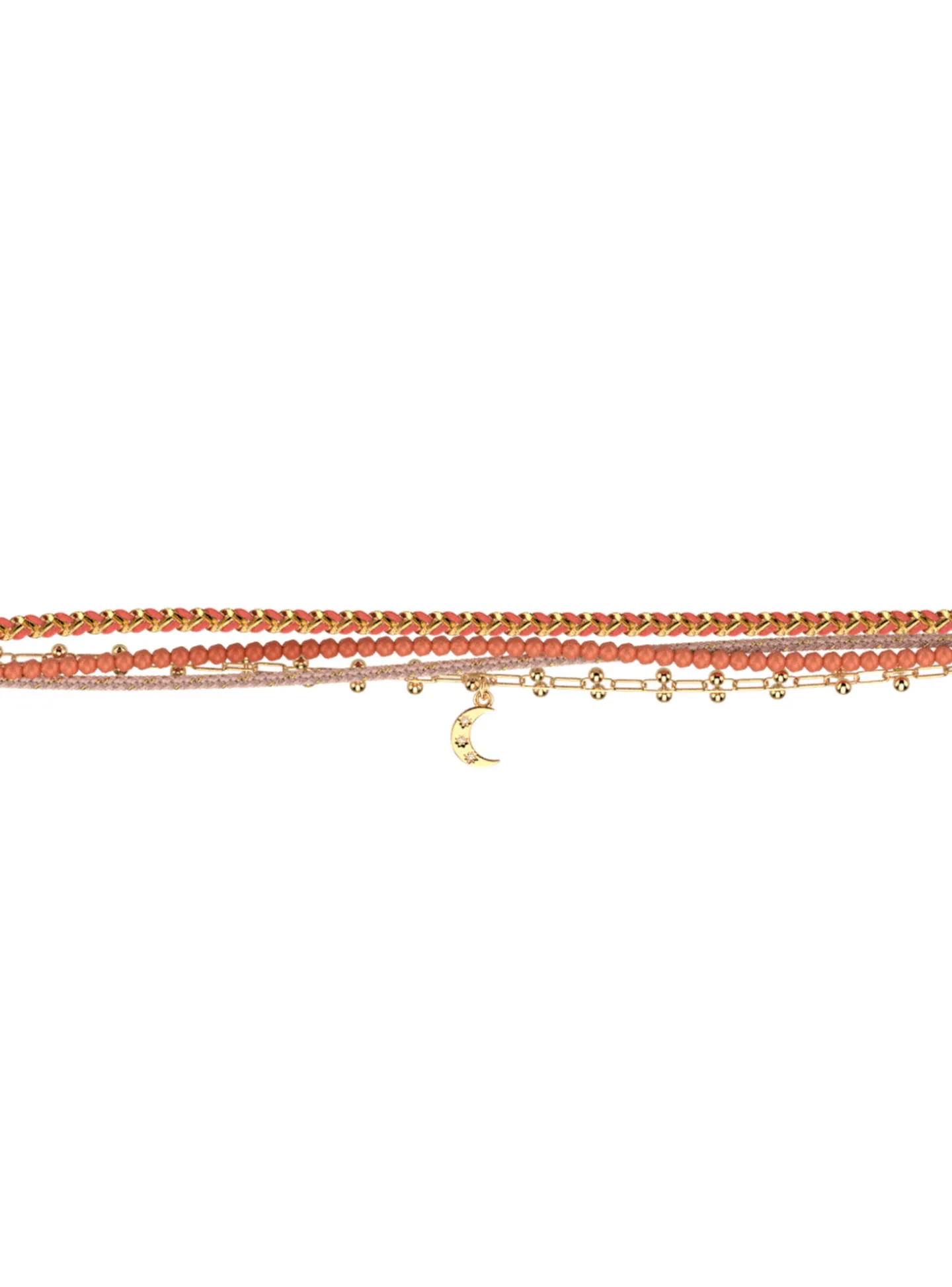 Bracelet Les Cadettes Mia doré et orange