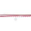 Bracelet Les Cadettes Mia argenté et rose_x005f_x000D_laiton argenté perles roses