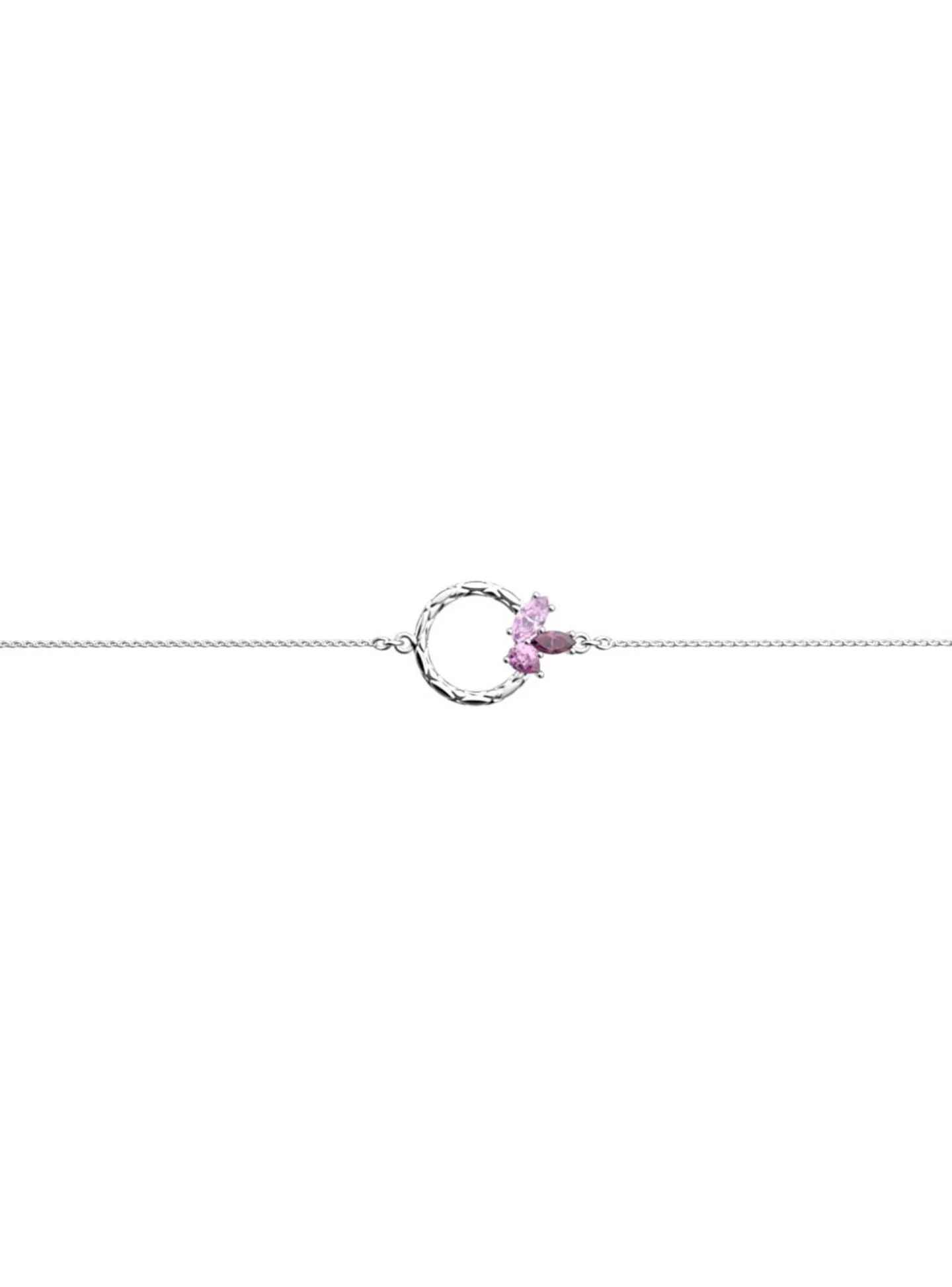 Bracelet Les Cadettes Rose du Désert argenté