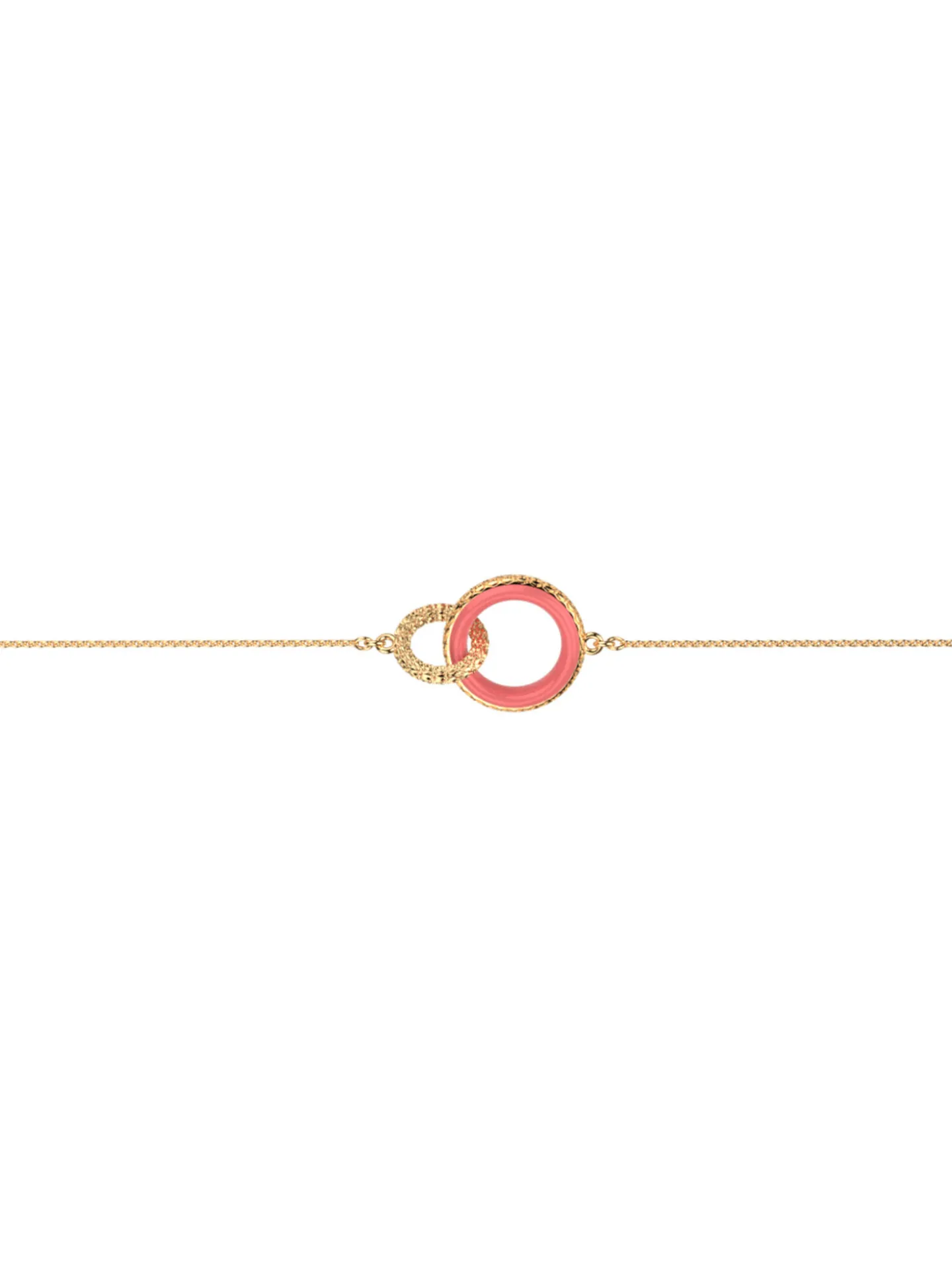 Bracelet Les Cadettes Sunset doré laque corail