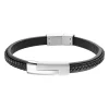 Bracelet Lotus homme acier cuir