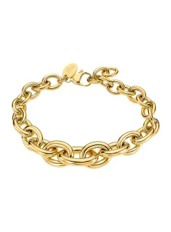 Bracelet Lotus Style acier doré mailles rondes