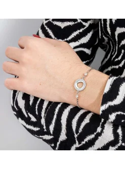 Bracelet Lotus Style collection Bliss_x005f_x000D_acier et strass