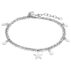 Bracelet Lotus Style double rang pampilles