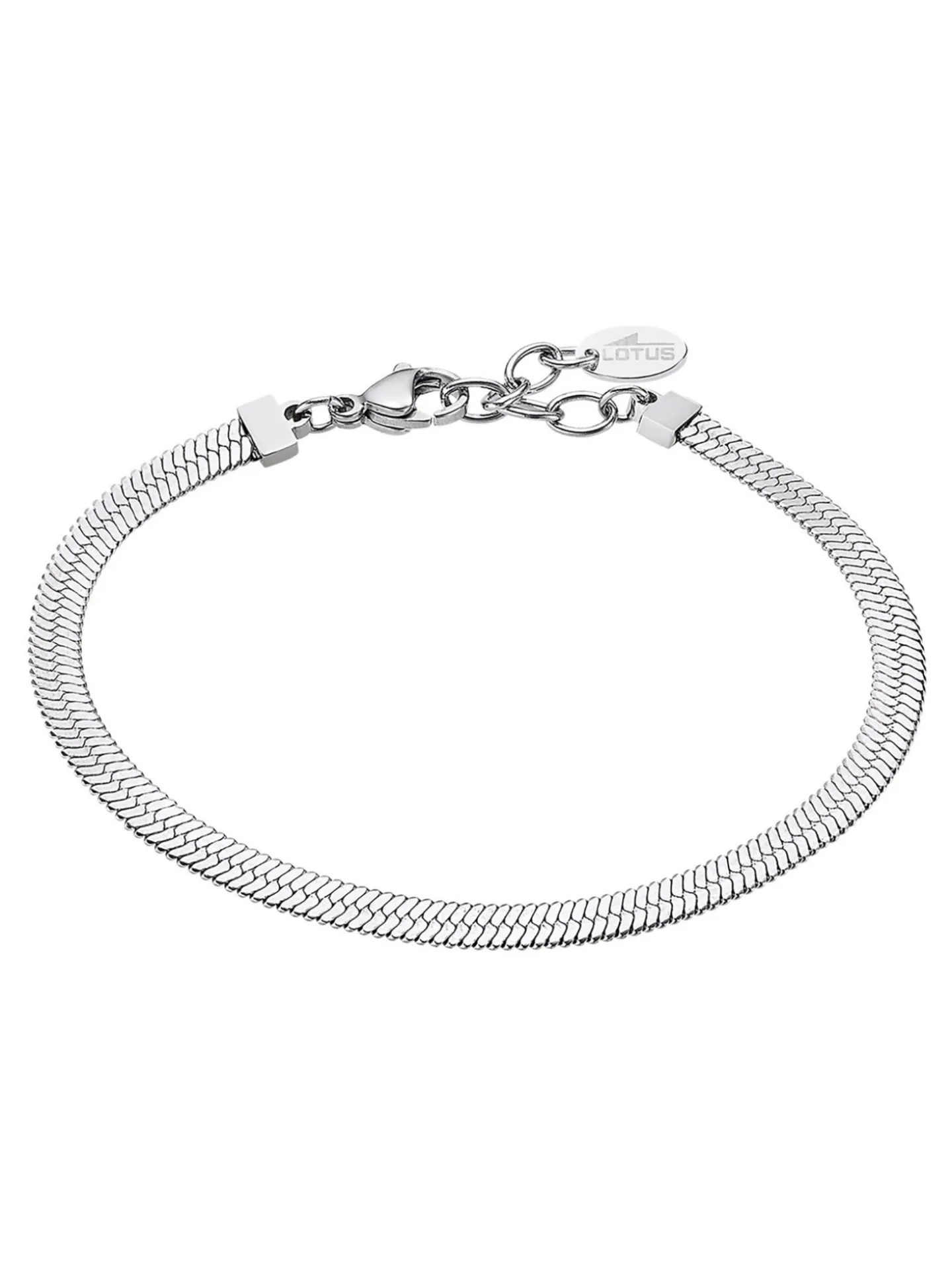 Bracelet Lotus Style Maille Miroir Acier